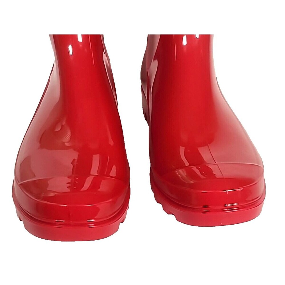 Evshine Boots Womens 39 Mid Calf Rain Garden Red Rubber Pull On Waterproof NEW - Picture 8 of 10